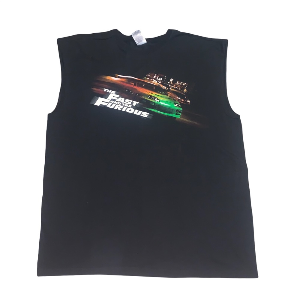 Vintage 2001 The Fast and the Furious Movie Promo Sleeveless Shirt Paul Walker